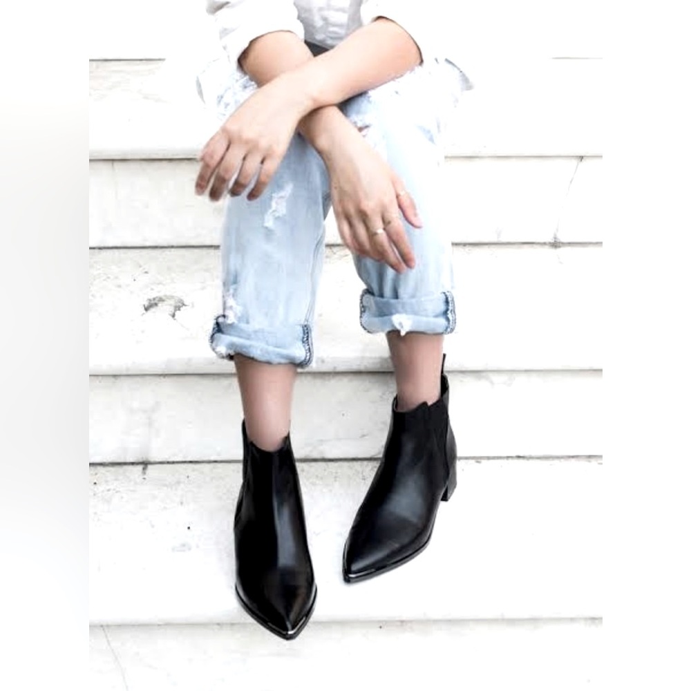 Acne Studios Jensen Boots Black Leather Size 38 - Picture 7 of 7
